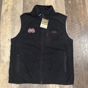 Mississippi State Drake Large Fleece Vest Black (New with Tags)